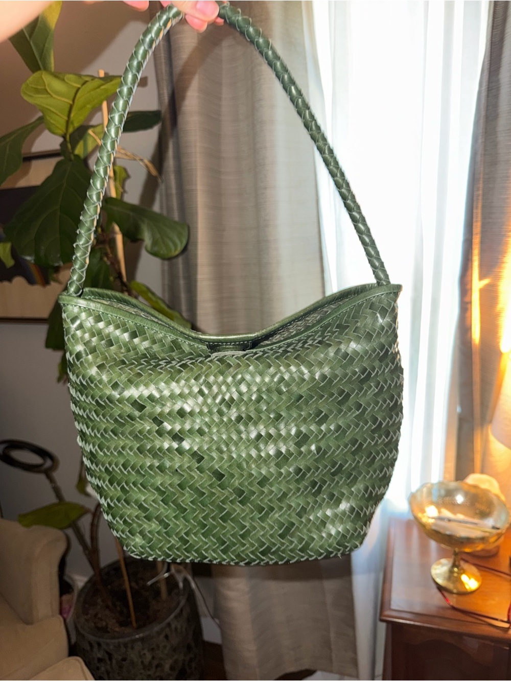 Madewell Green Woven Purse